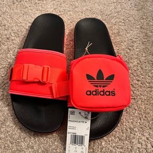 Brand New With tags PouchyLette Adidas slides size 10